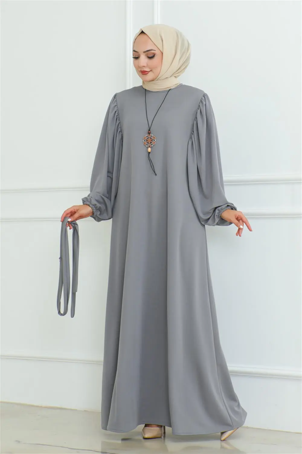 Liva Hijab Dress Belted-detail