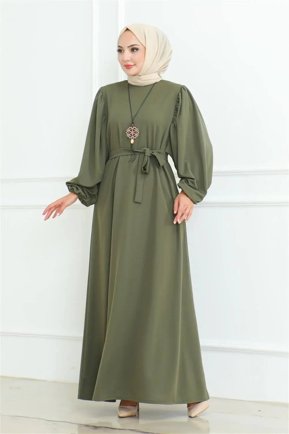 Liva Hijab Dress Belted-detail