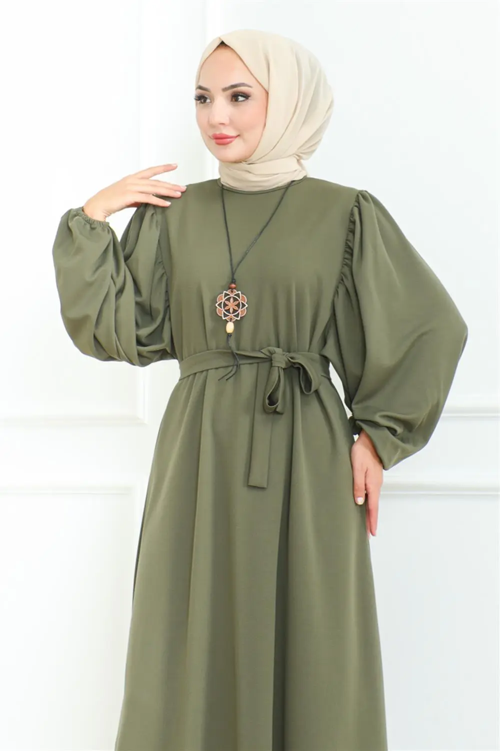Liva Hijab Dress Belted-detail