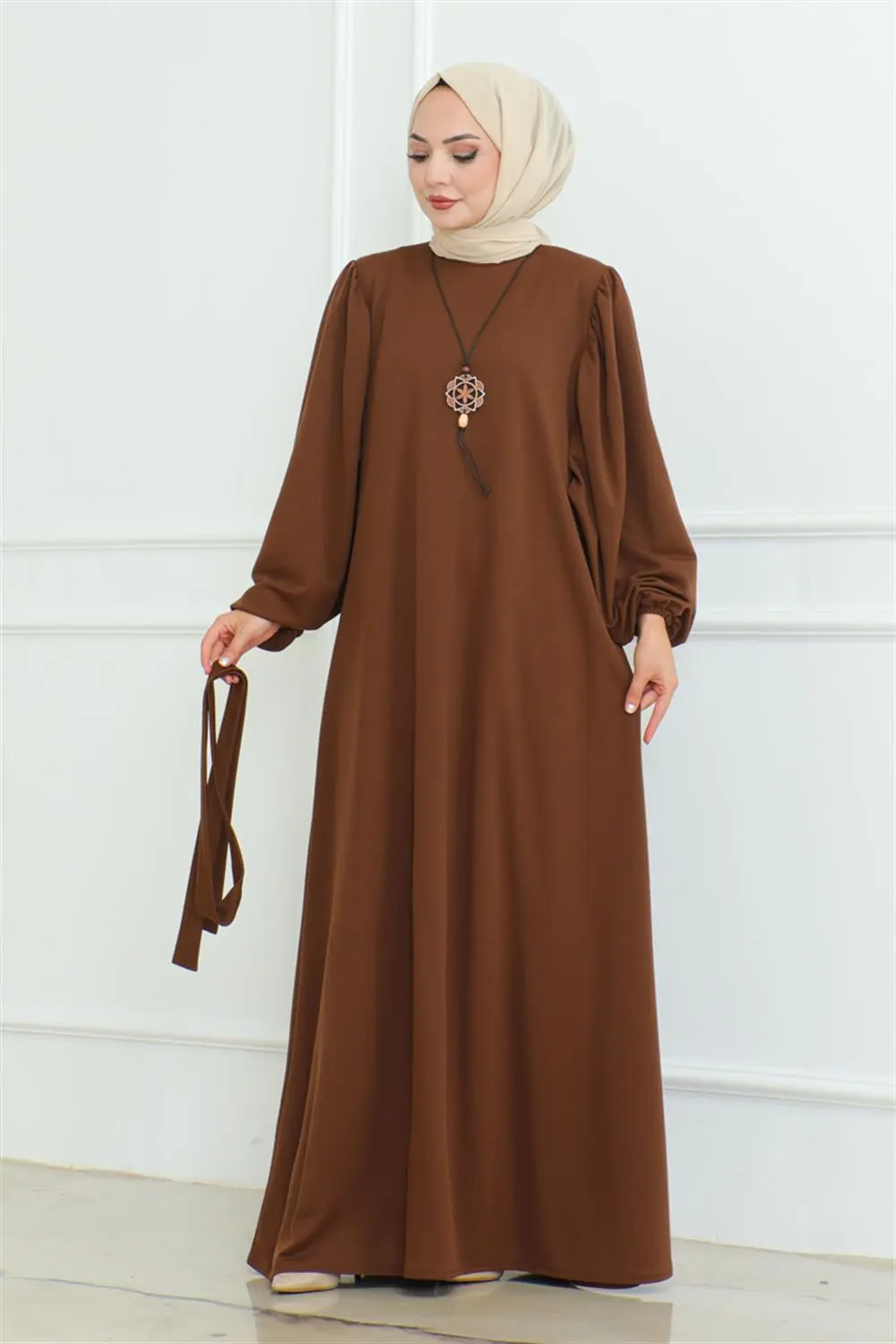 Liva Hijab Dress Belted-detail