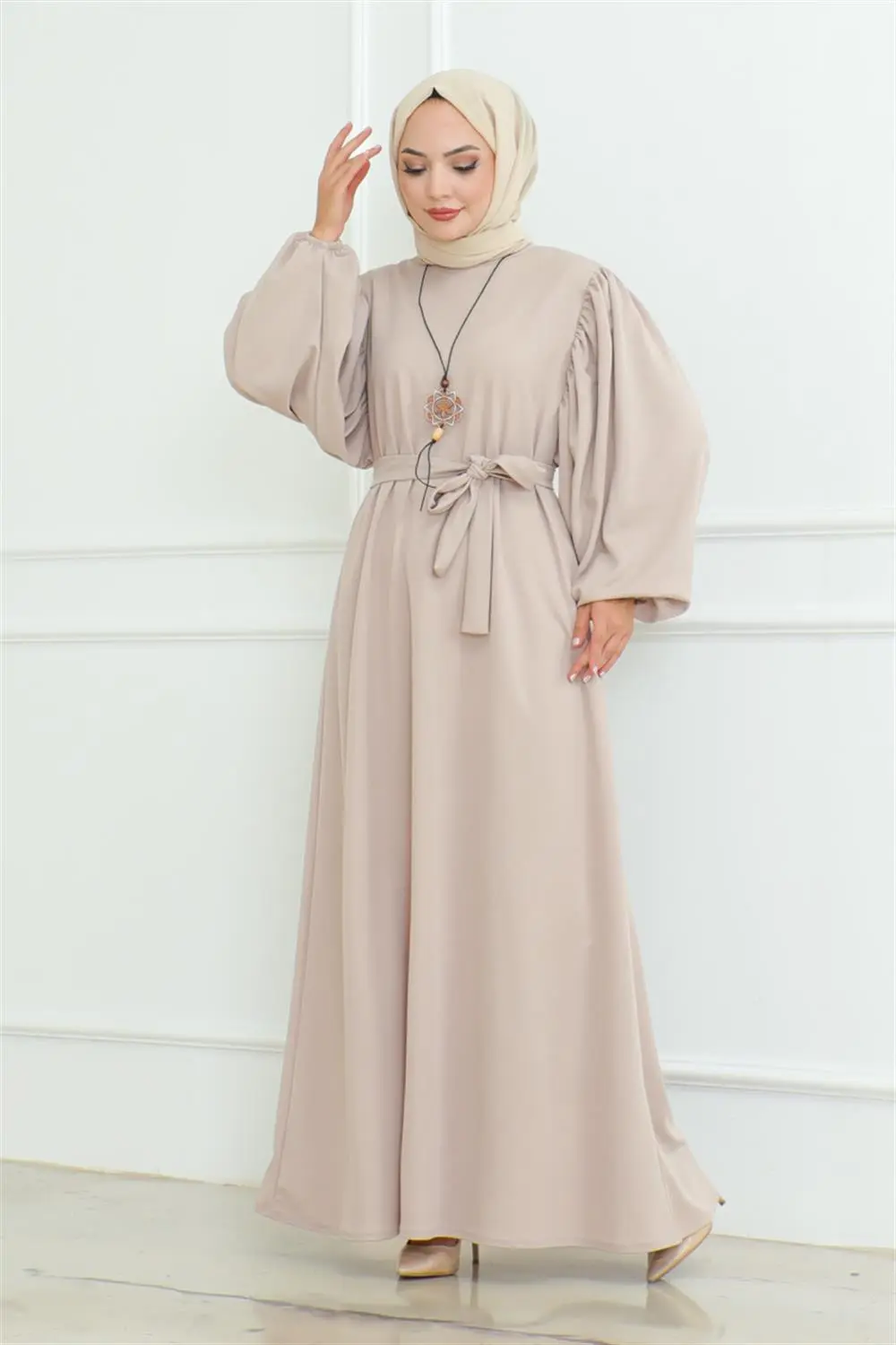 Liva Hijab Dress Belted-detail