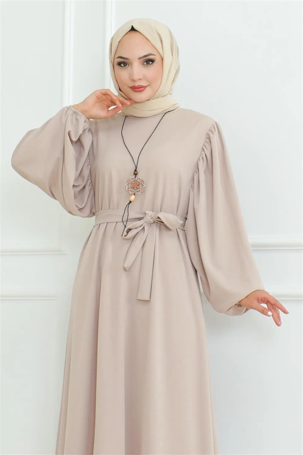 Liva Hijab Dress Belted-detail