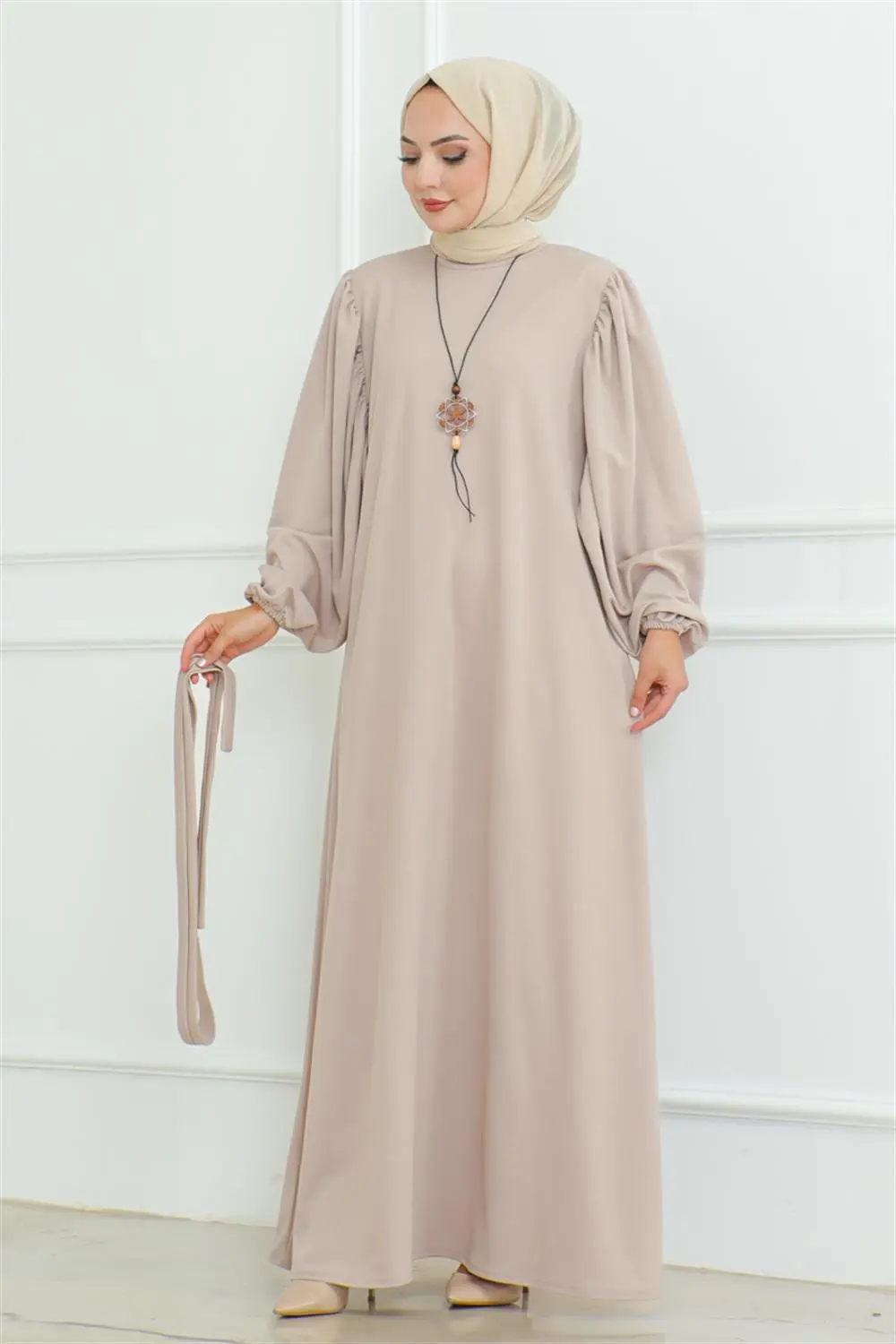 Liva Hijab Dress Belted-detail