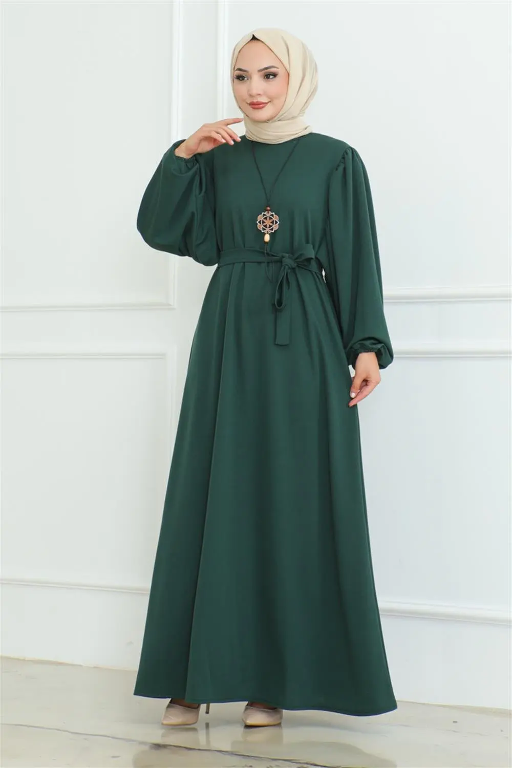 Liva Hijab Dress Belted-detail