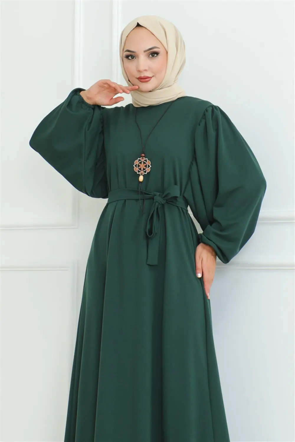 Liva Hijab Dress Belted-detail