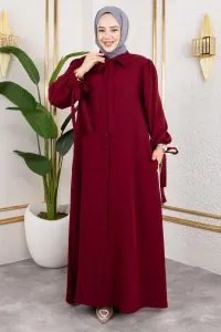 Laced Cuff Dress Abaya