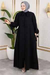 Laced Cuff Dress Abaya