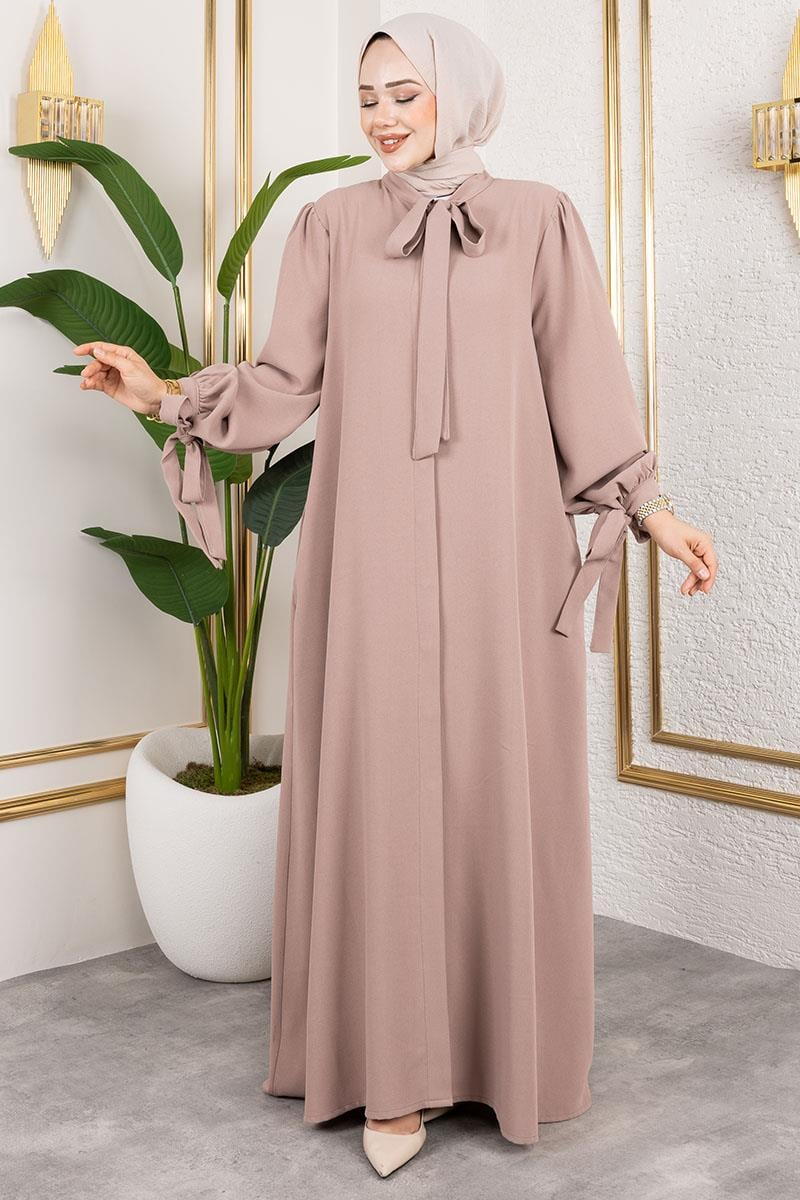 Laced Cuff Dress Abaya