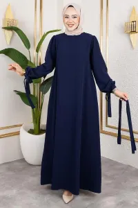 Laced Cuff Hijab Dress