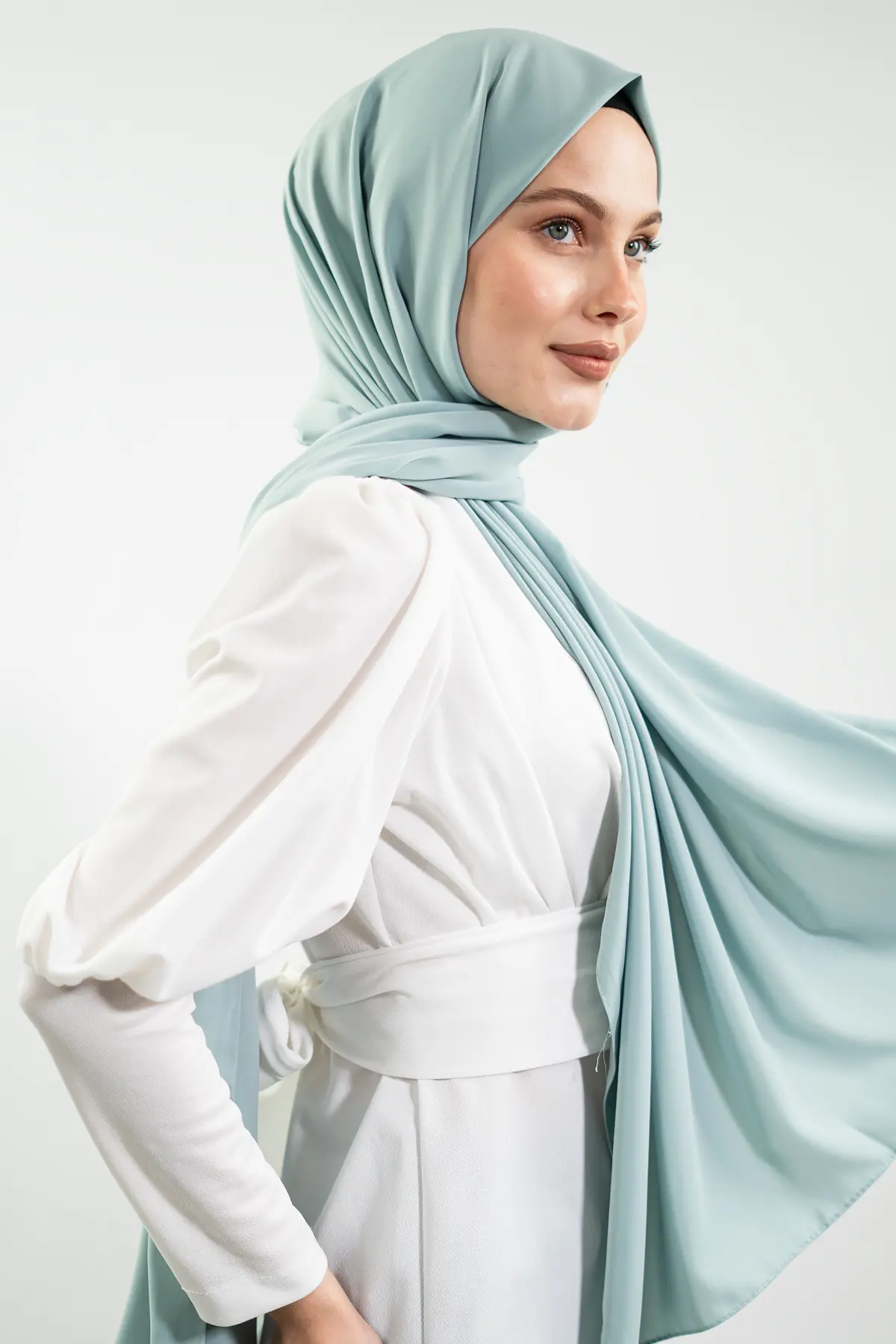 Medine Ipeği Bebek Mavisi Şal-detail