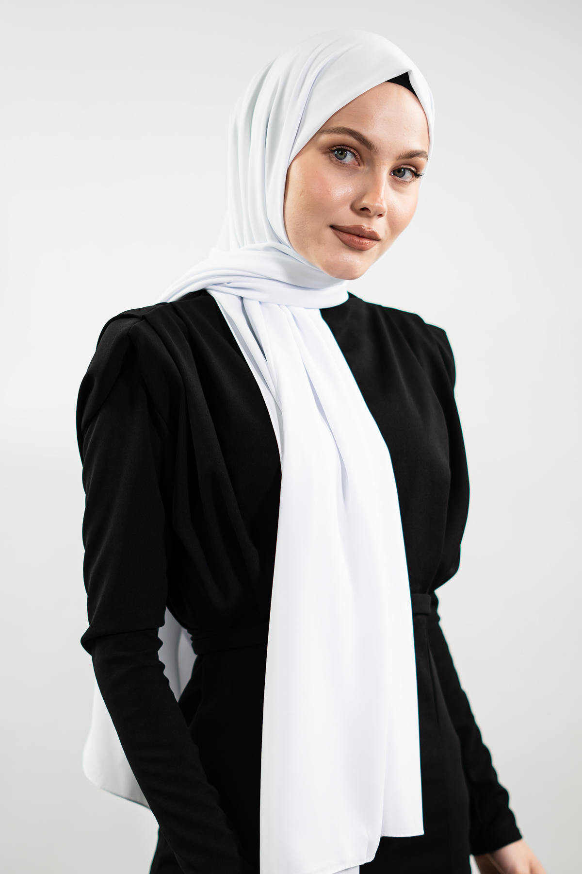 Medine Ipeği Beyaz Şal