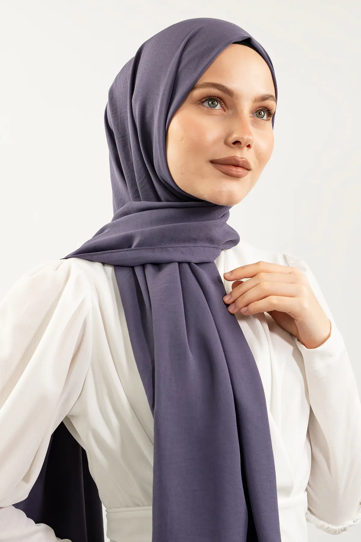 Medine Ipeği Gri Şal-detail