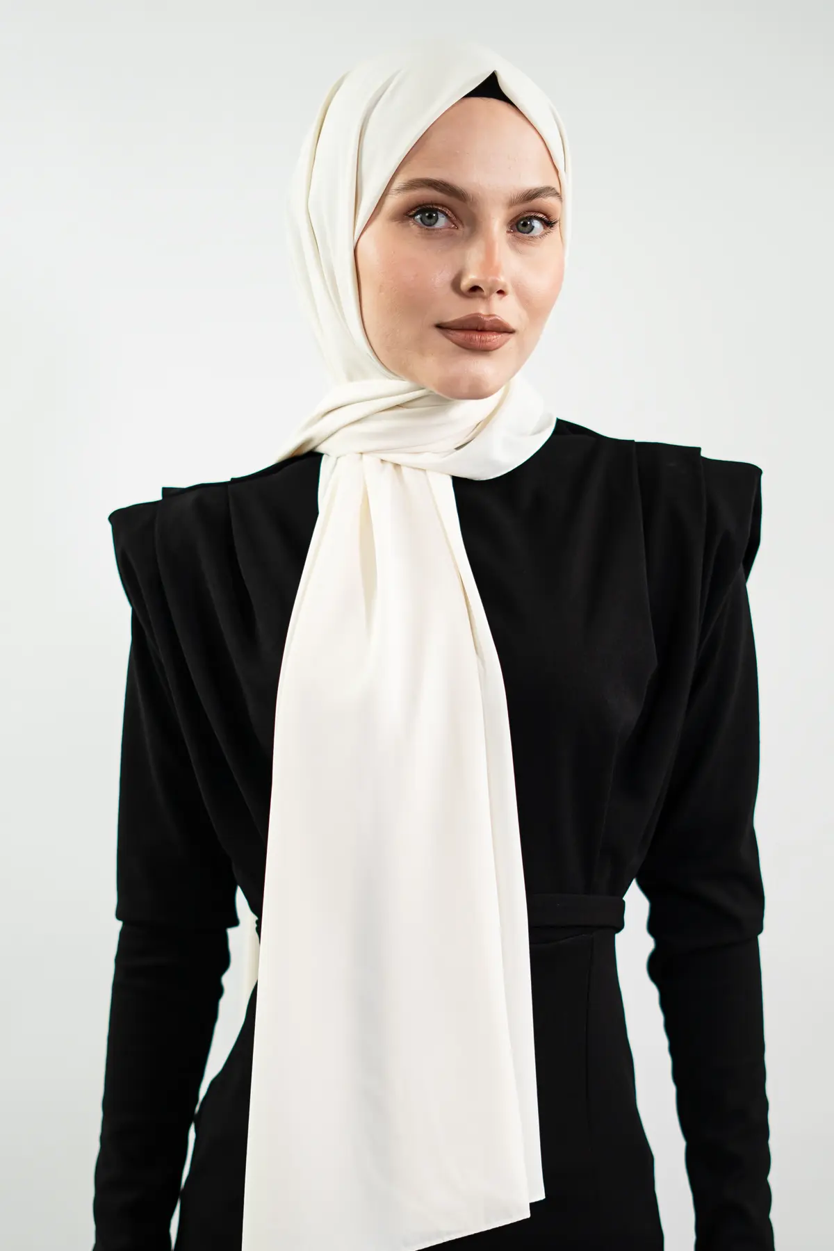 Medine Ipeği Krem Rengi Şal-detail