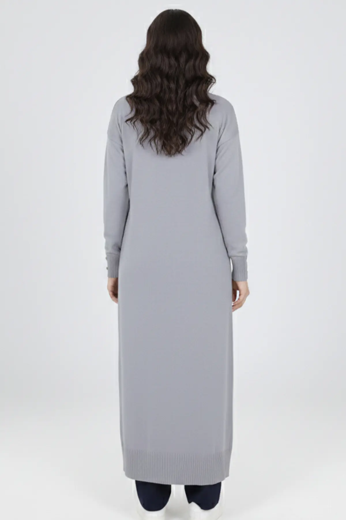 Mercerized Long Cardigan-detail