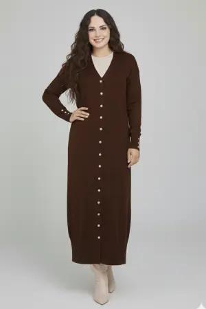 Mercerized Long Cardigan