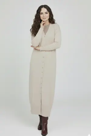 Mercerized Long Cardigan