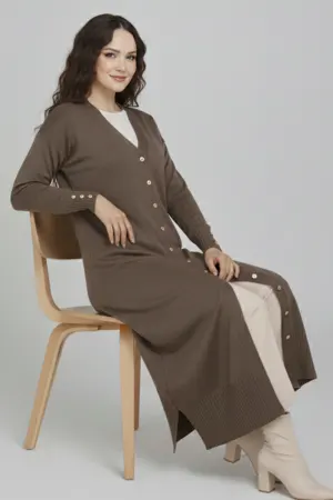 Mercerized Long Cardigan