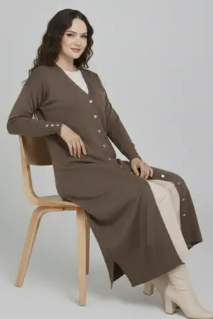 Mercerized Long Cardigan