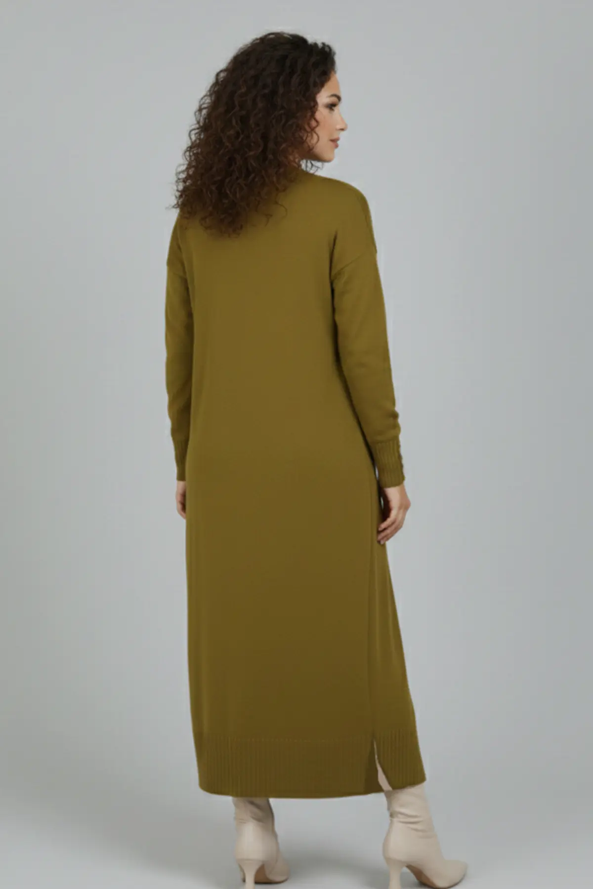 Mercerized Long Cardigan-detail