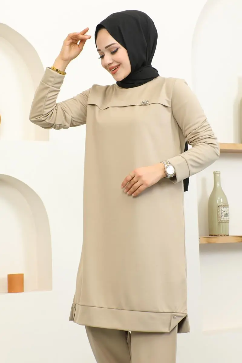 Metal Detaylı Spor Takım Vizon-detail