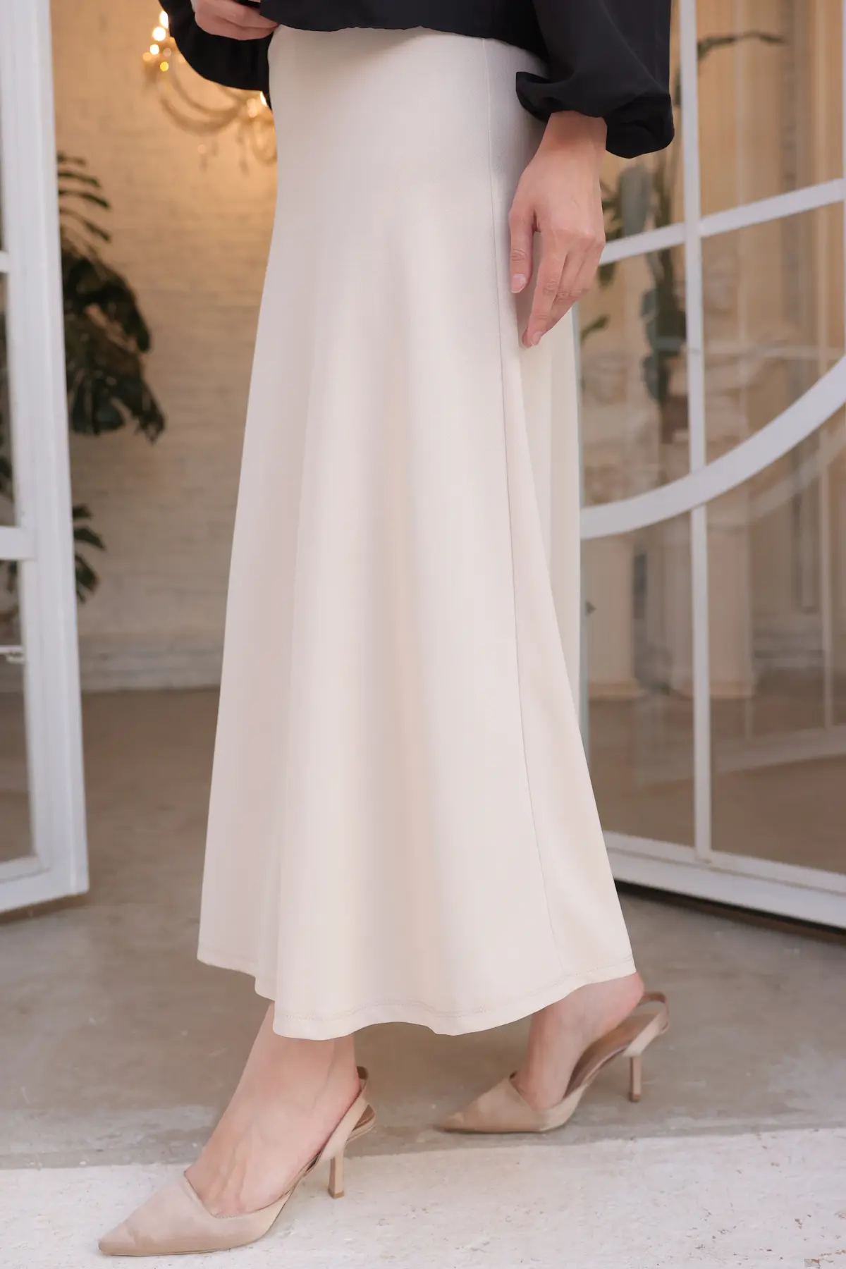 Mevlana Tesettür Etek Taş Rengi 211-detail