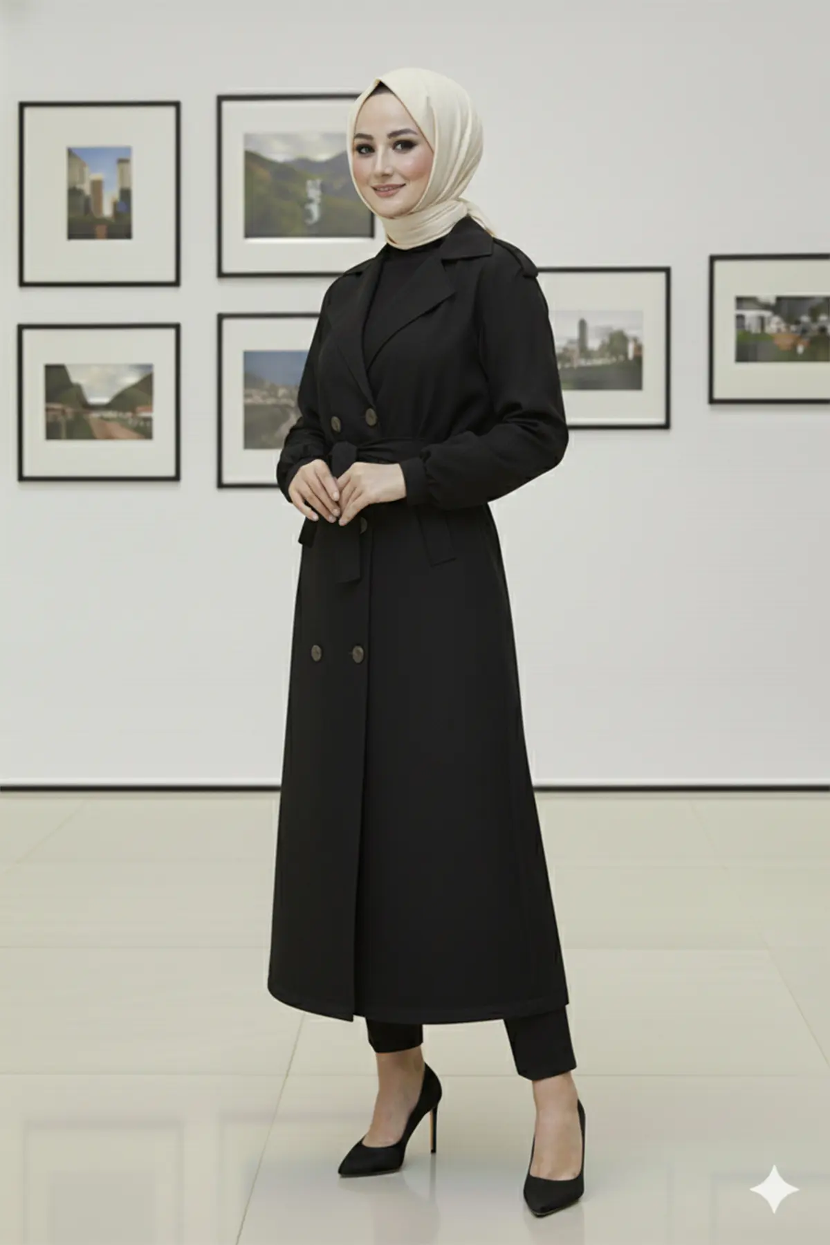 Mevsimlik Kuşaklı Trençkot-detail