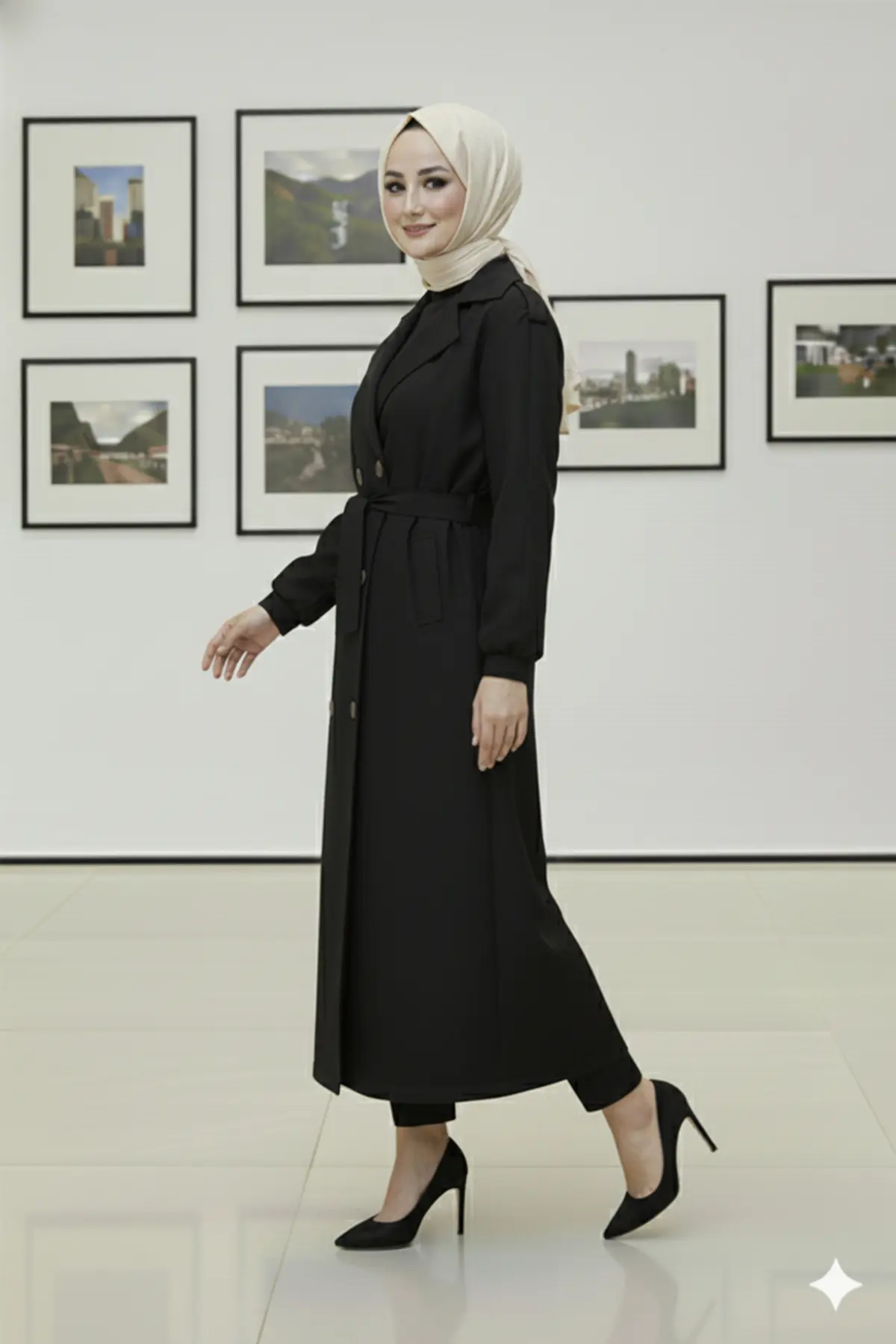 Mevsimlik Kuşaklı Trençkot-detail