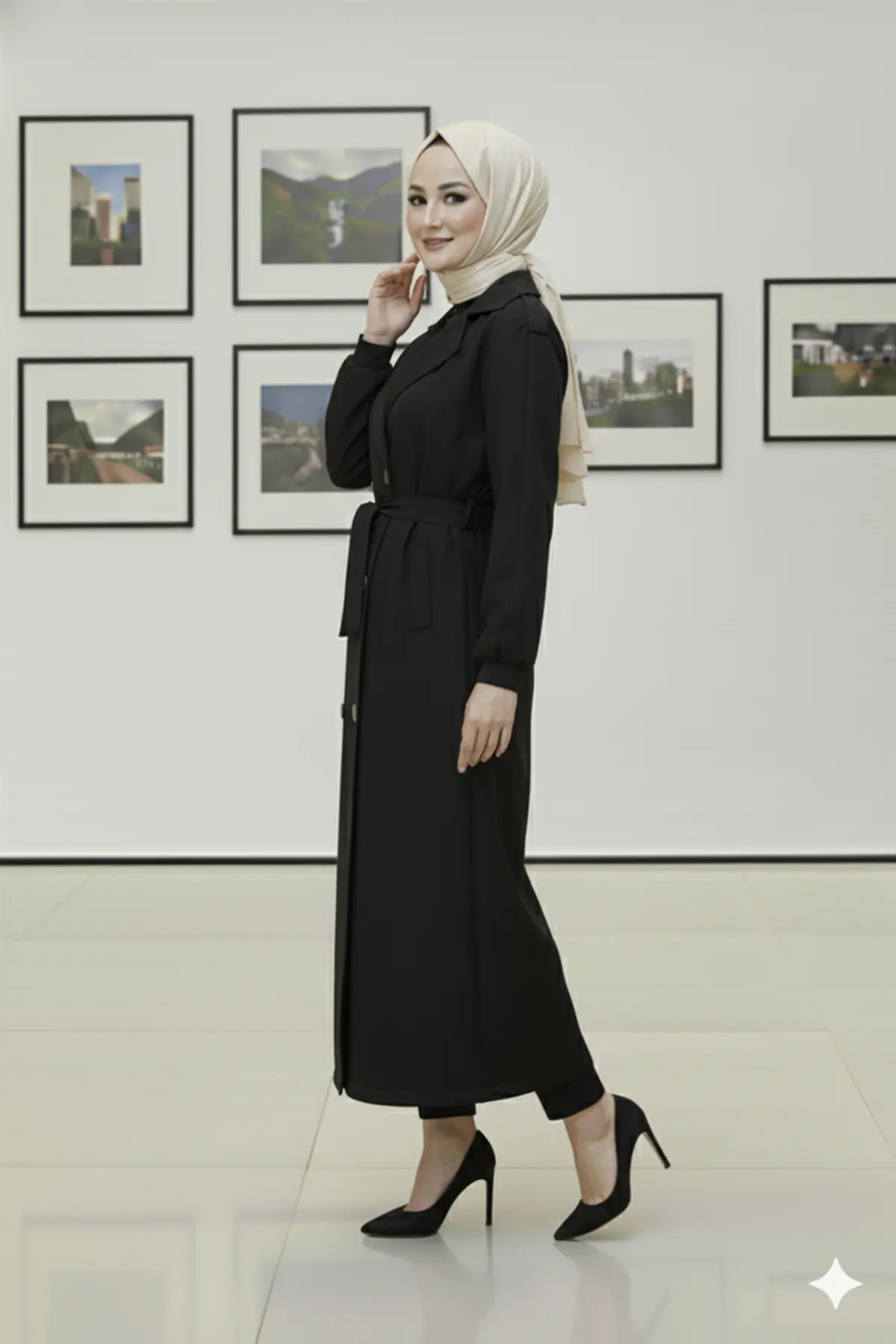 Mevsimlik Kuşaklı Trençkot-detail