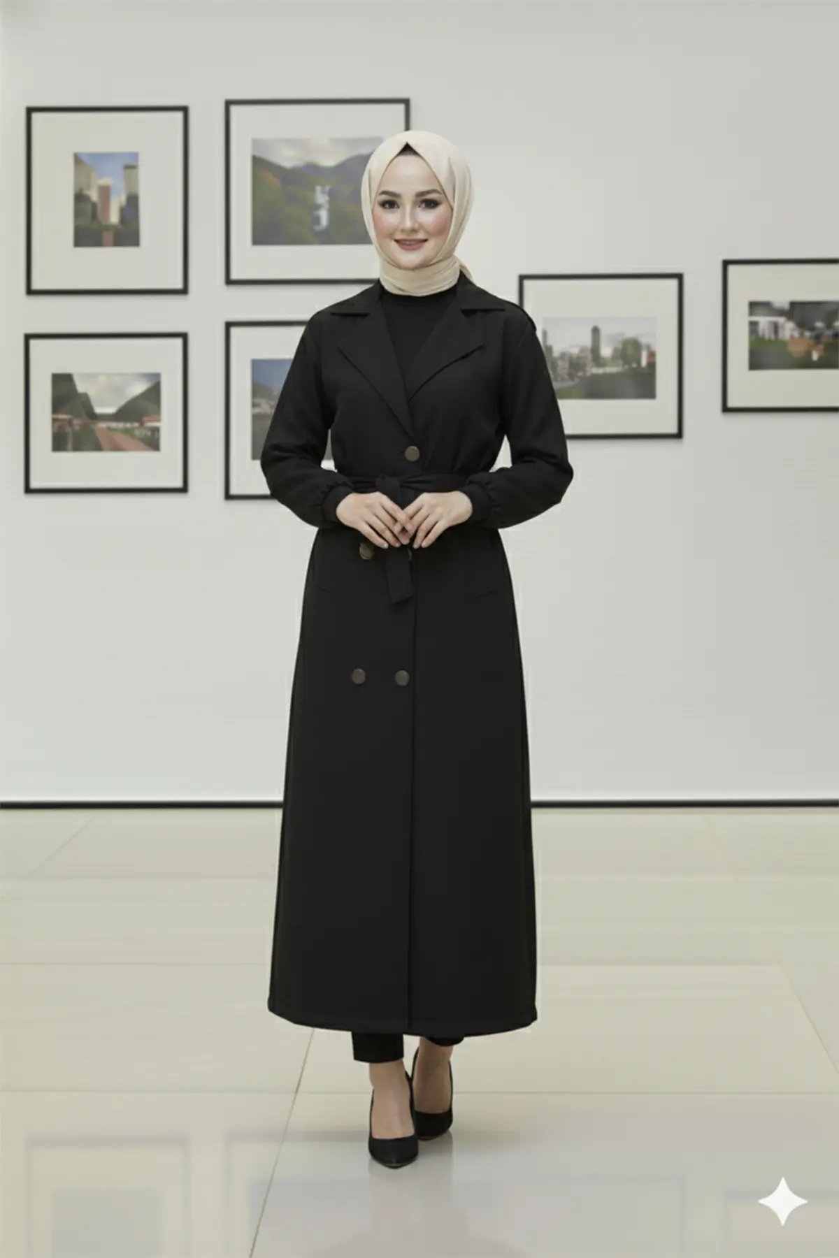 Mevsimlik Kuşaklı Trençkot-detail