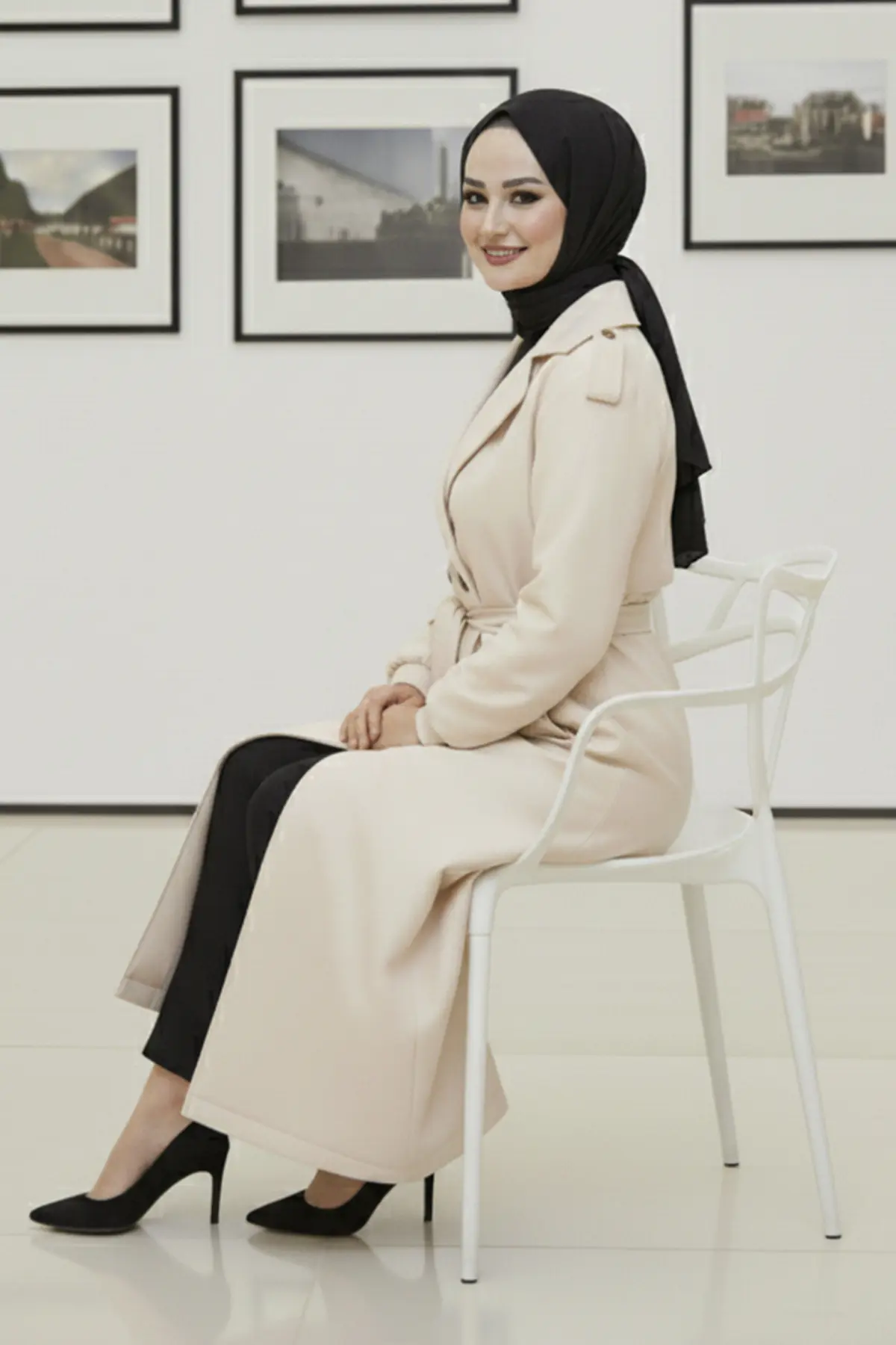 Mevsimlik Kuşaklı Trençkot-detail