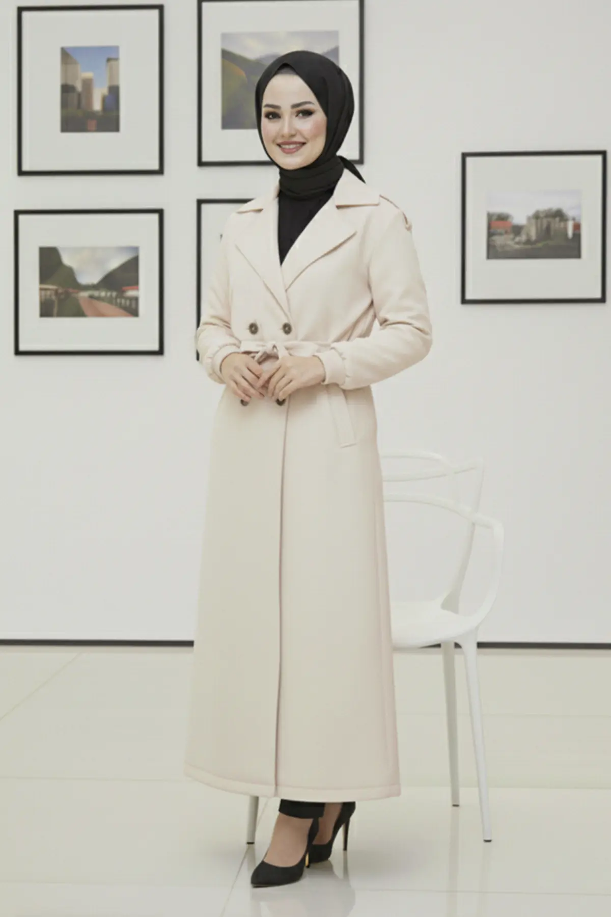 Mevsimlik Kuşaklı Trençkot-detail