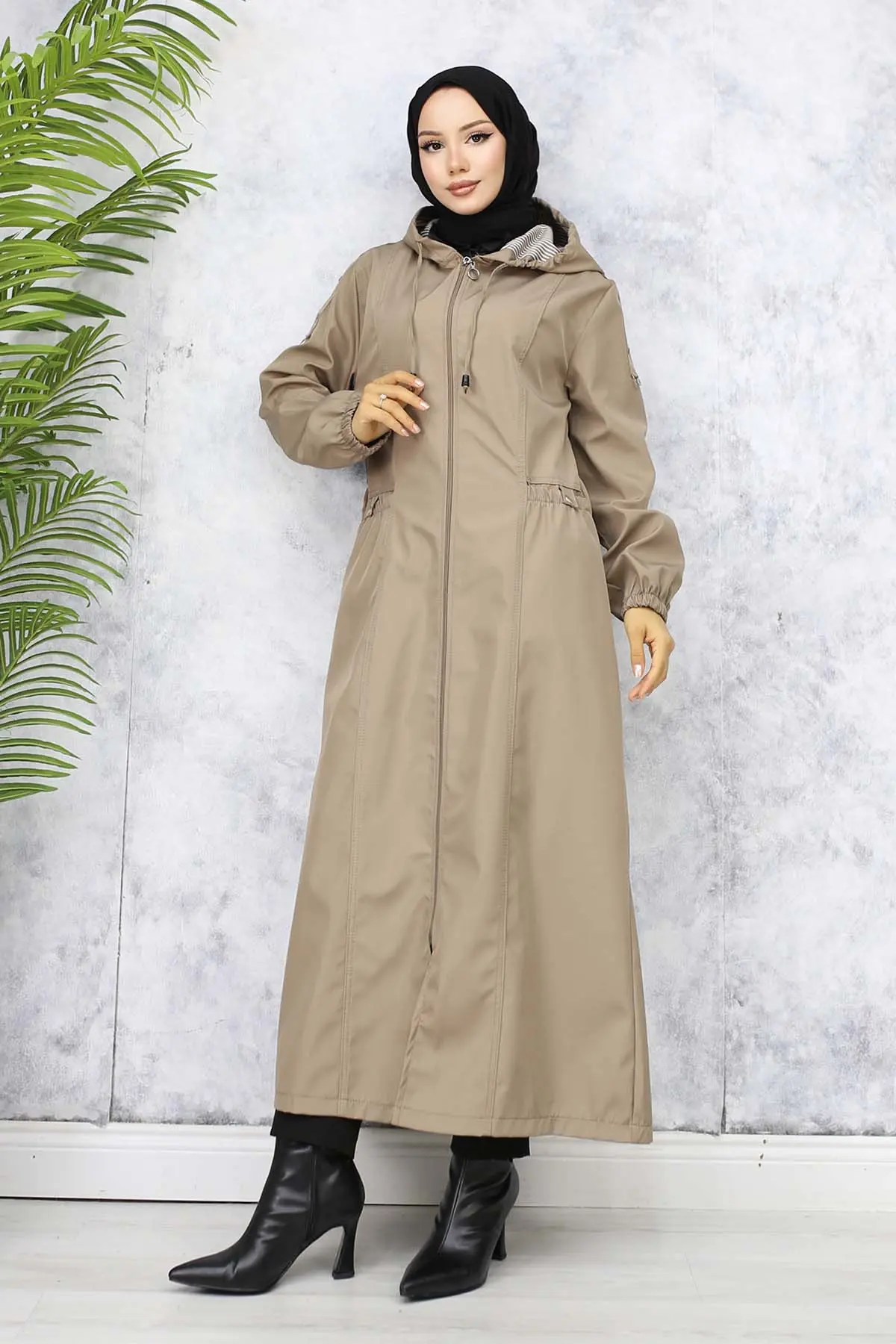 Mevsimlik Trençkot Vizon 1305-detail