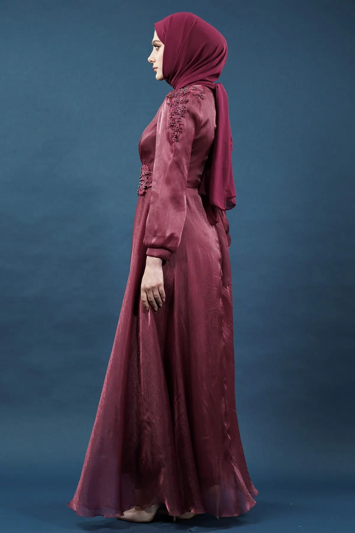 Mürdüm Özel Gün Tesettür Abiye-detail