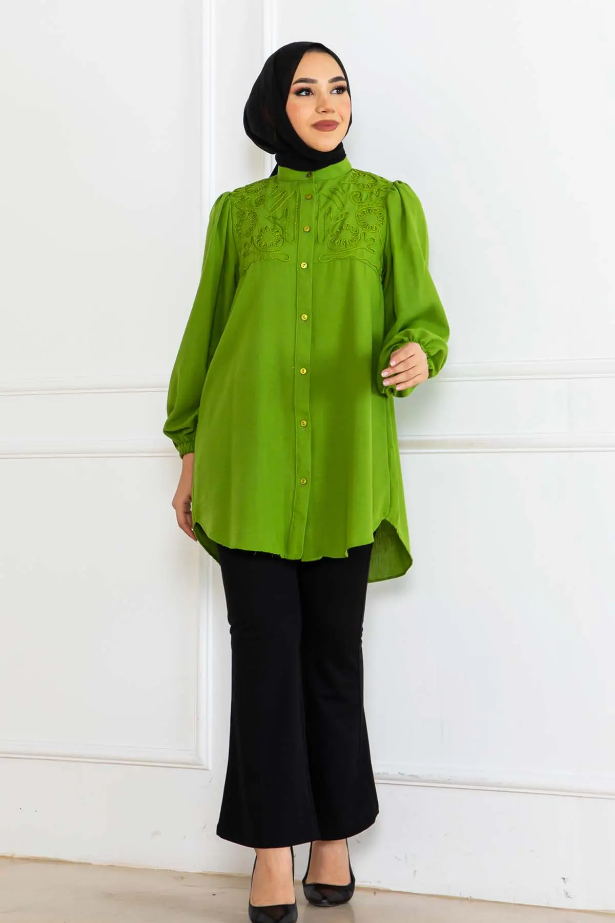 Embroidery Detailed Shirt-detail