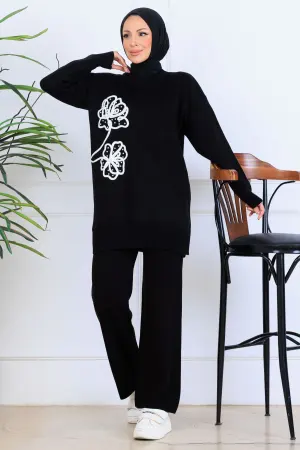 Nakış İşleme Detaylı Triko Takım