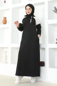 Shoulder Detailed Hijab Dress