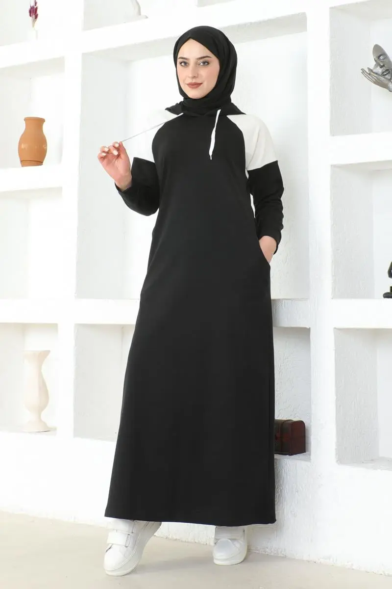 Shoulder Detailed Hijab Dress