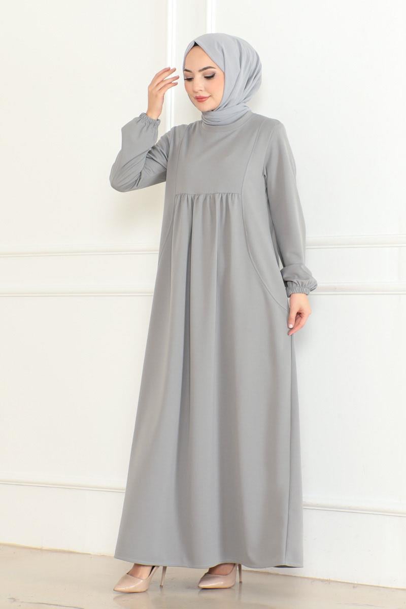 Front Pleated Casual Dress