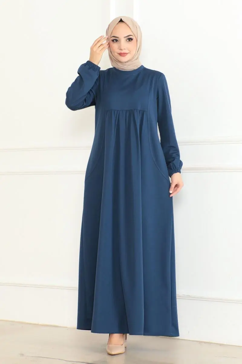 Front Pleated Casual Dress