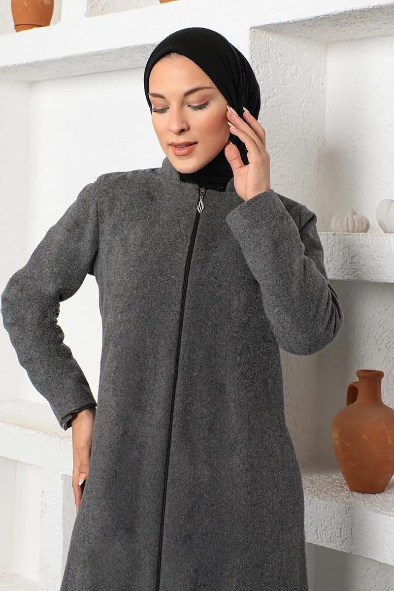 Front Zippered Cashmere Waistcoat-detail