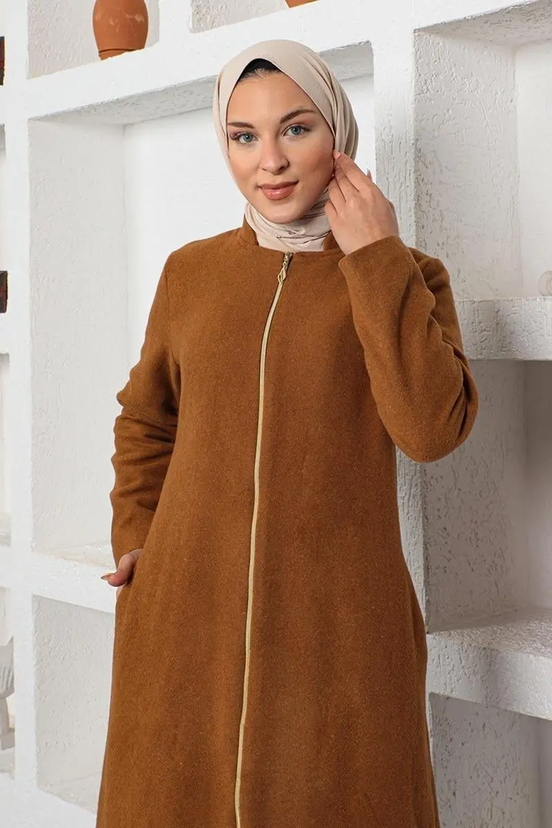 Front Zippered Cashmere Waistcoat-detail