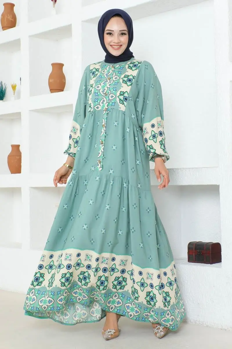 Authentic Patterned Viscose Dress