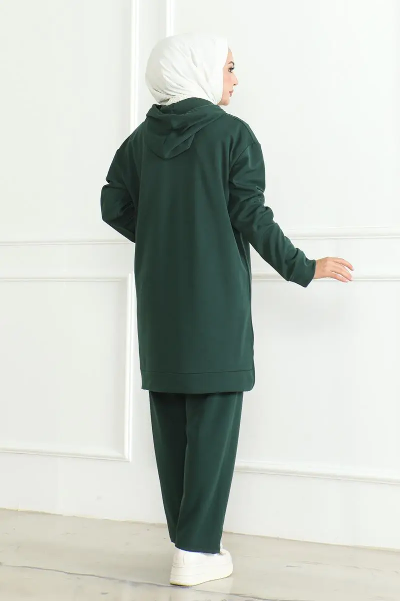 Oversize Spor Takım Zümrüt Yeşili-detail