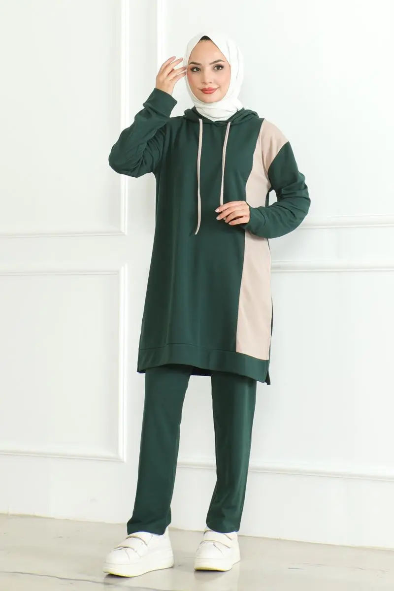 Oversize Spor Takım Zümrüt Yeşili-detail