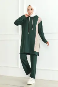 Oversize Spor Takım Zümrüt Yeşili