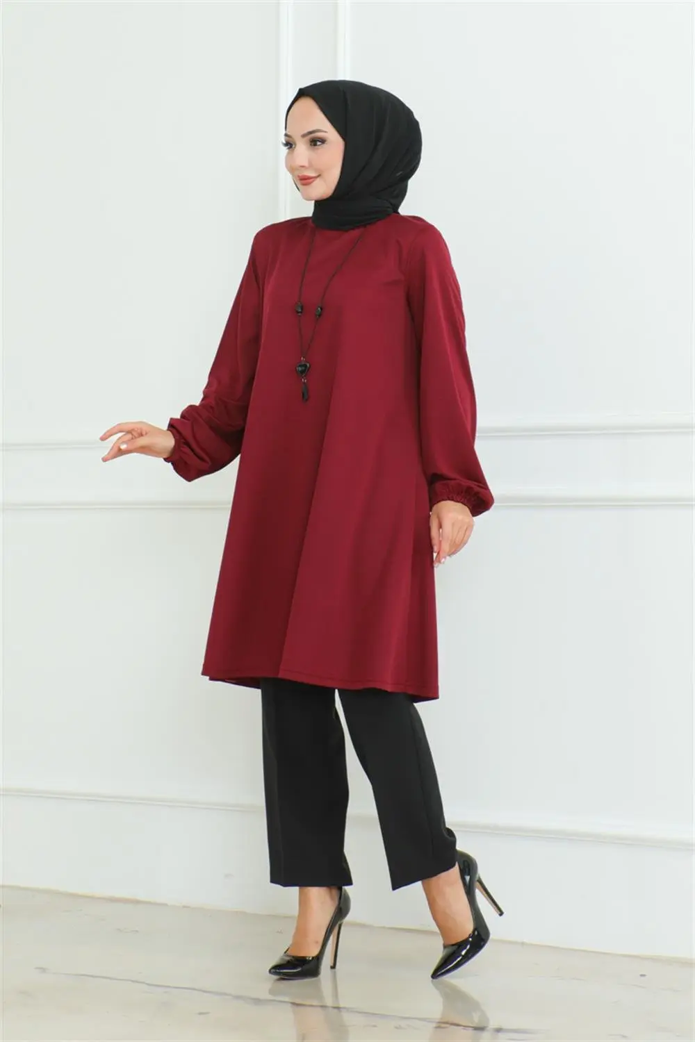 Oversize Tunik Bordo