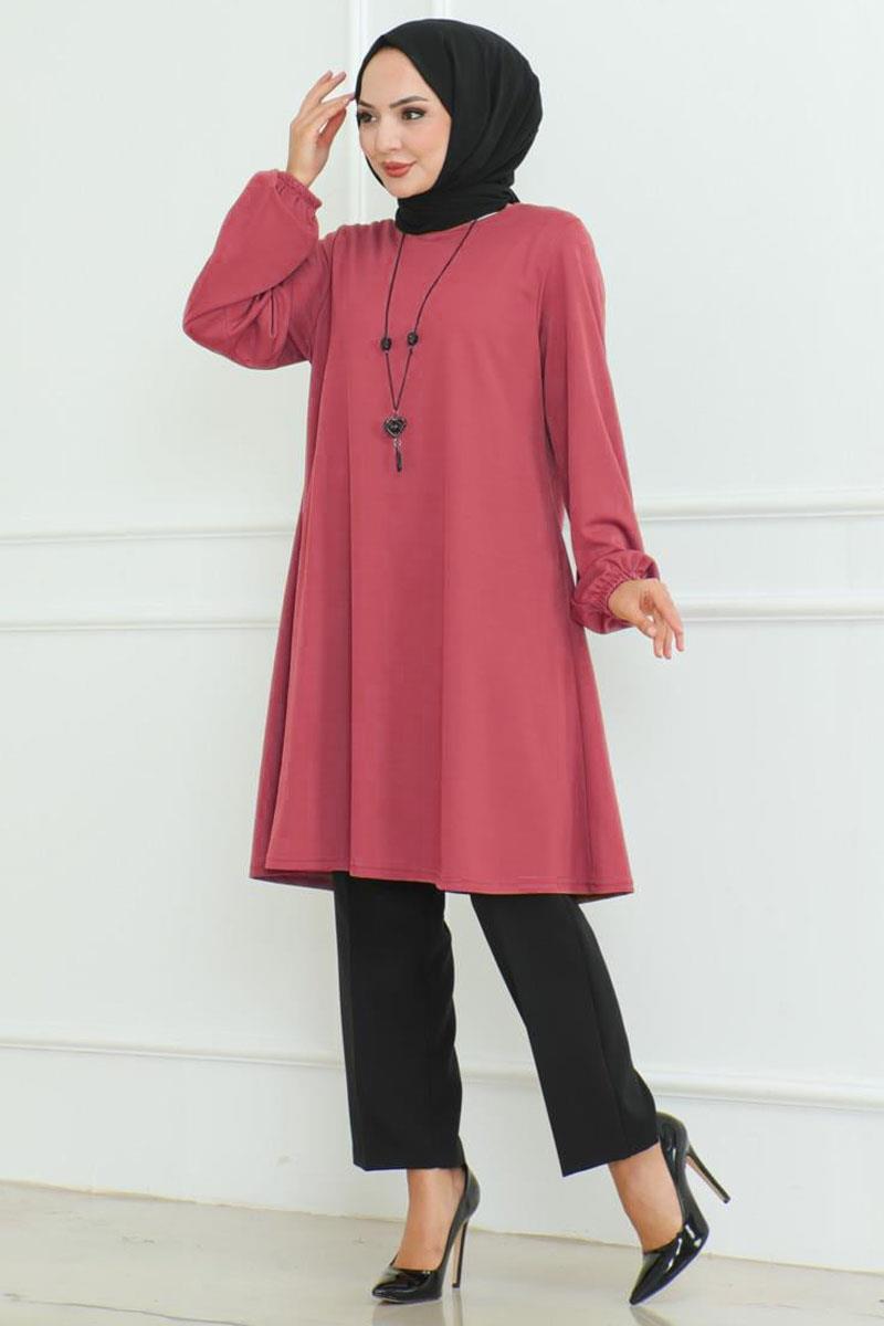 Oversize Tunik Gül Kurusu