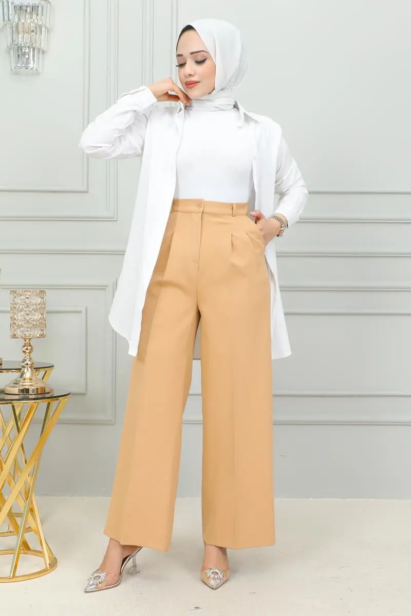 Palazzo Pantolon Camel-detail