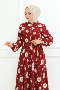 Daisy Patterned Hijab Dress