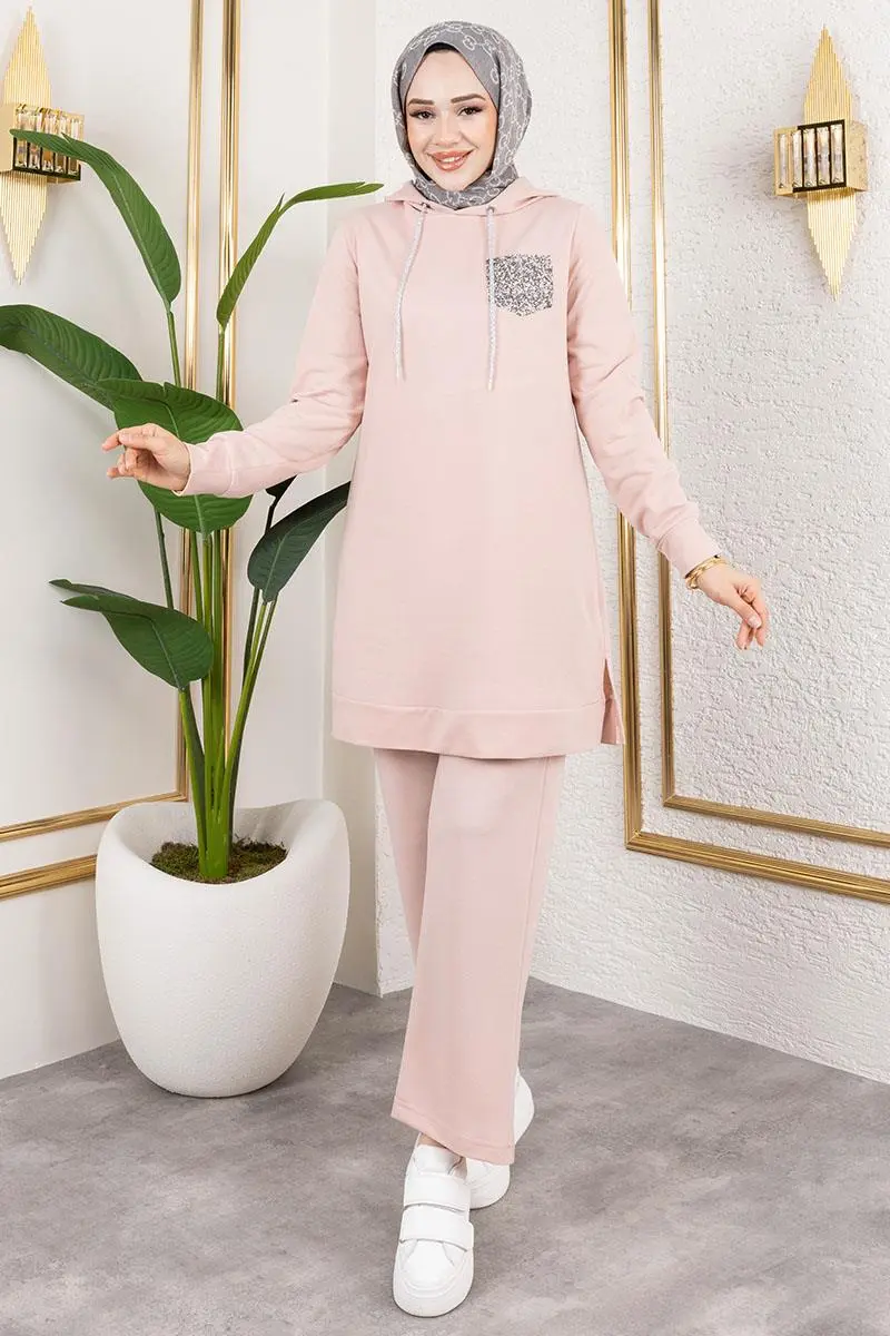 Glitter Detailed Sport Suit-detail